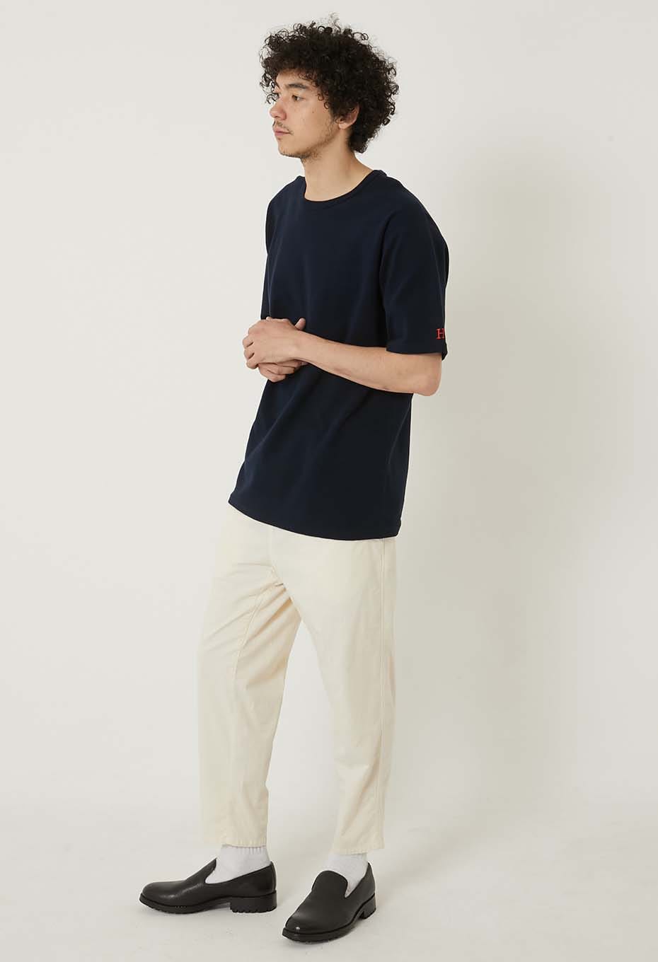 Stretch Fraise Comfortable short sleeve T-shirt - DARK NAVY