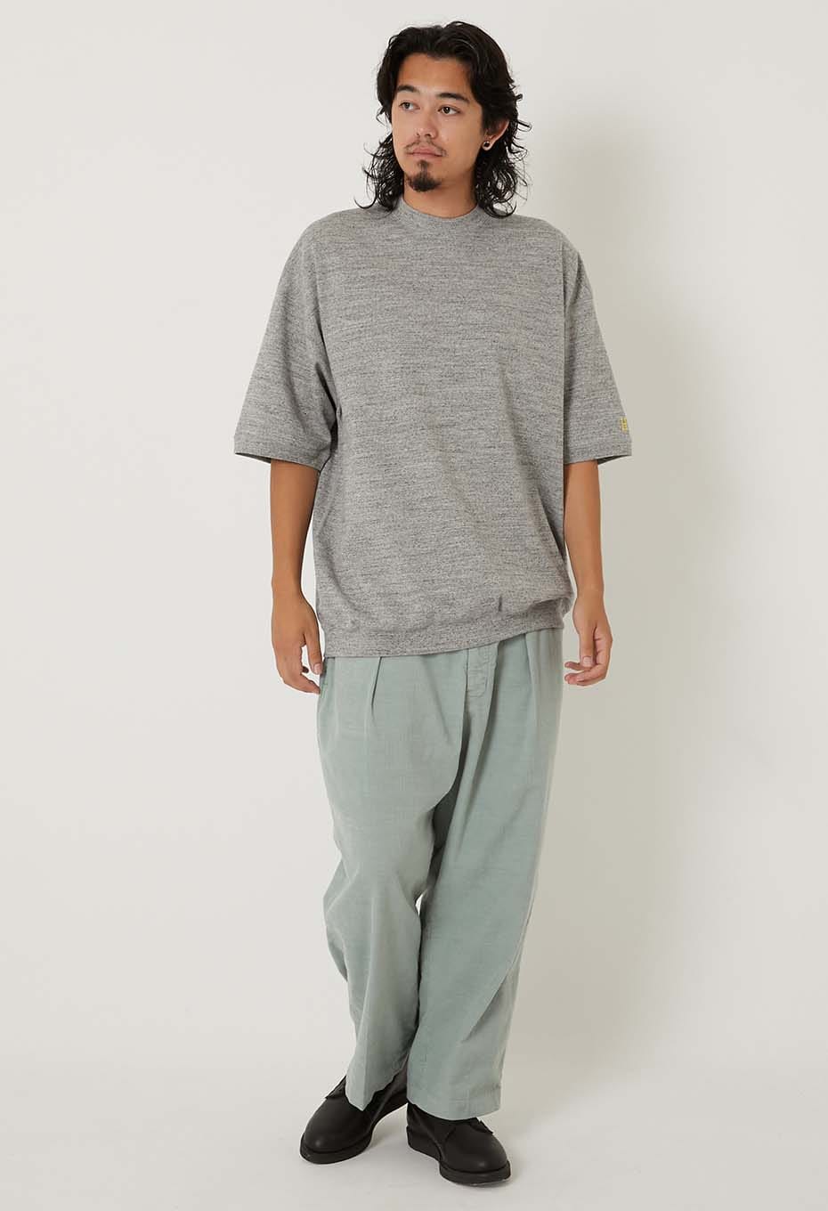 ストレッチフライス 9.5oz ヘムリブ ショートスリーブ Tシャツ - GREY