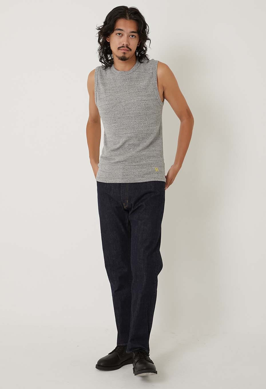 ストレッチフライス ノースリーブ Tシャツ - GREY