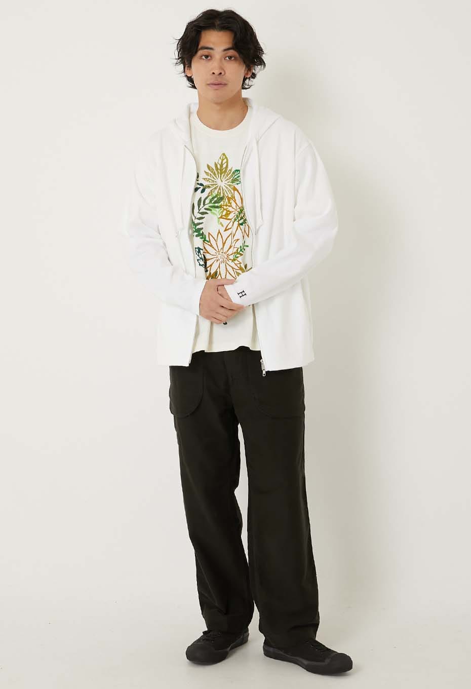 ストレッチフライス 9.5oz ZIPUP パーカー - WHITE