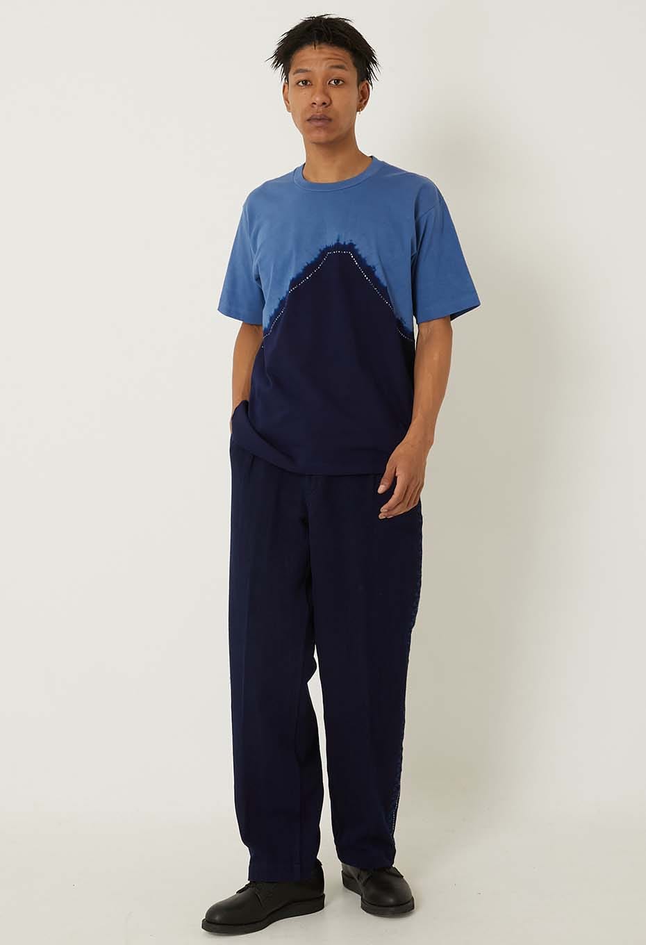 SW オーガニックコットン アリマツフジシボリ Tシャツ - NAVY