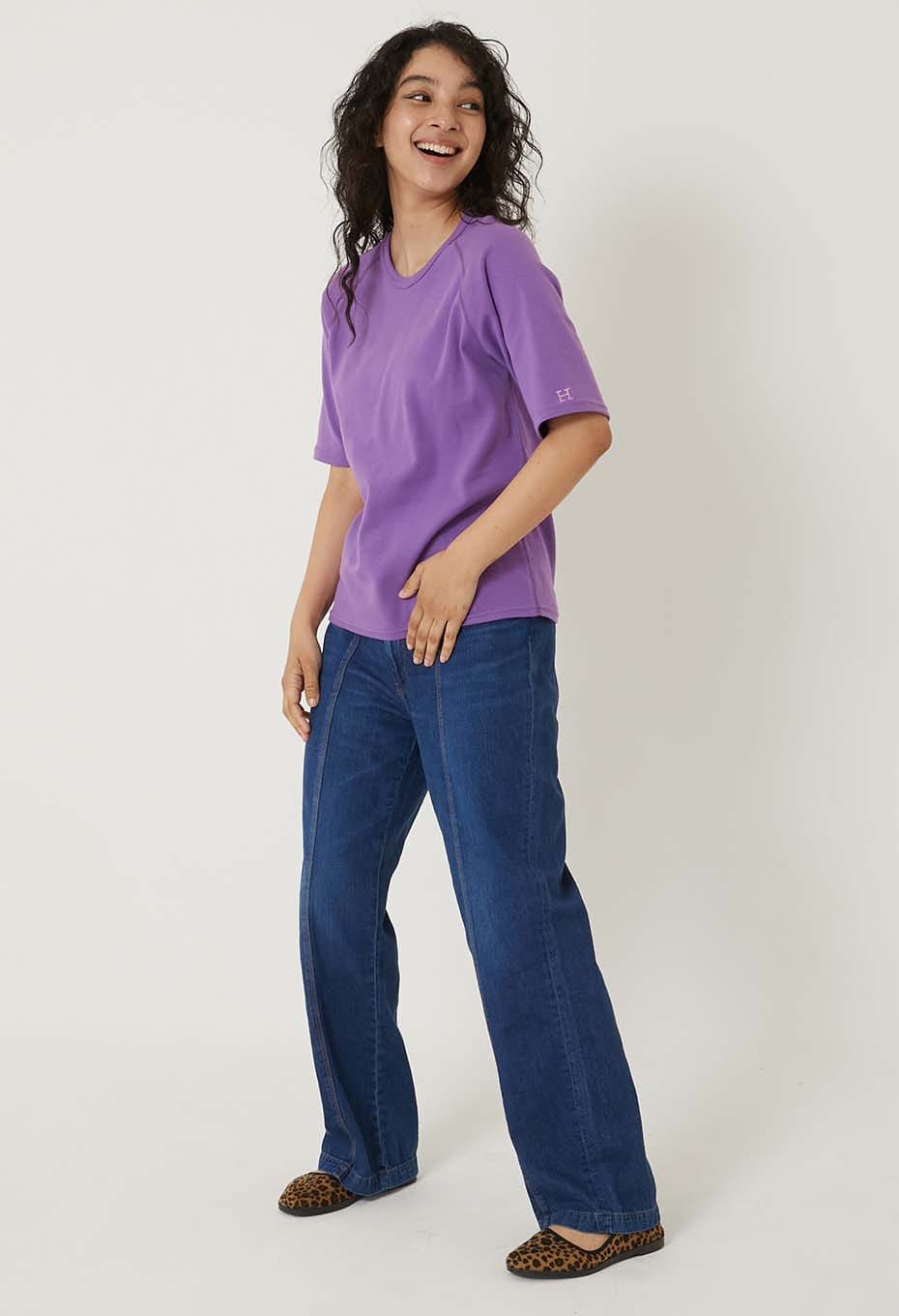 ストレッチフライス リラックスフィット SS Tシャツ ウィメンズ - PURPLE