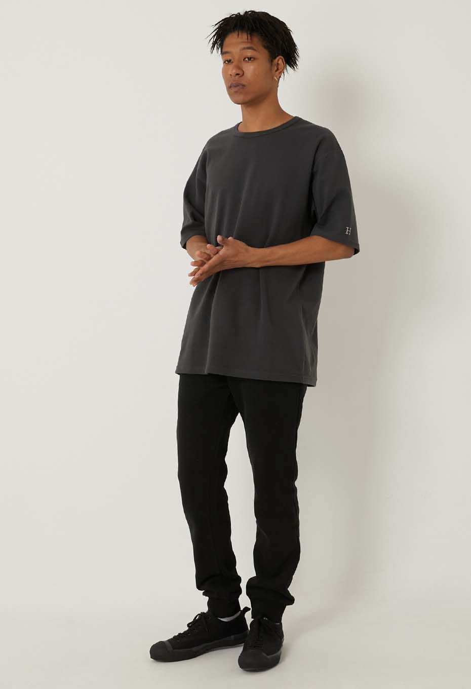 Stretch Fraise Comfortable short sleeve T-shirt - CHARCOAL