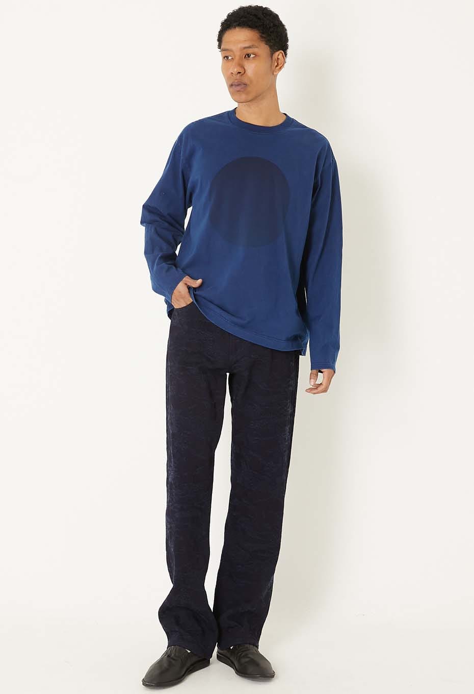 Indigo Oomaru Print Long Sleeve T-shirt - B