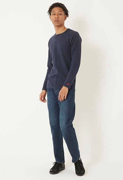 ストレッチフライス ロングスリーブ Tシャツ - NAVY