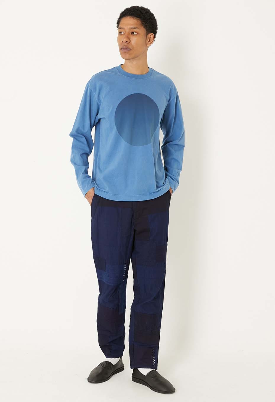 Indigo Oomaru Print Long Sleeve T-shirt - A
