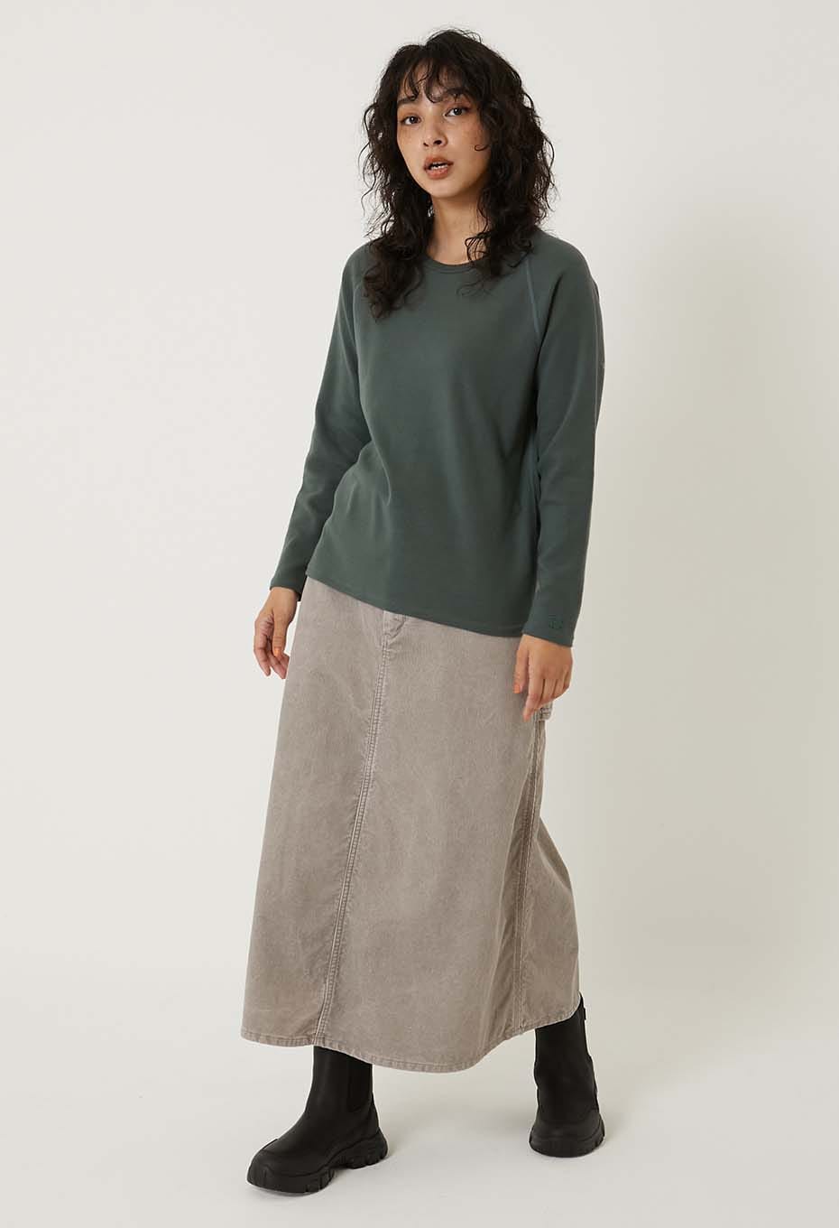 ストレッチフライス リラックスフィット LS Tシャツ ウィメンズ - GREEN