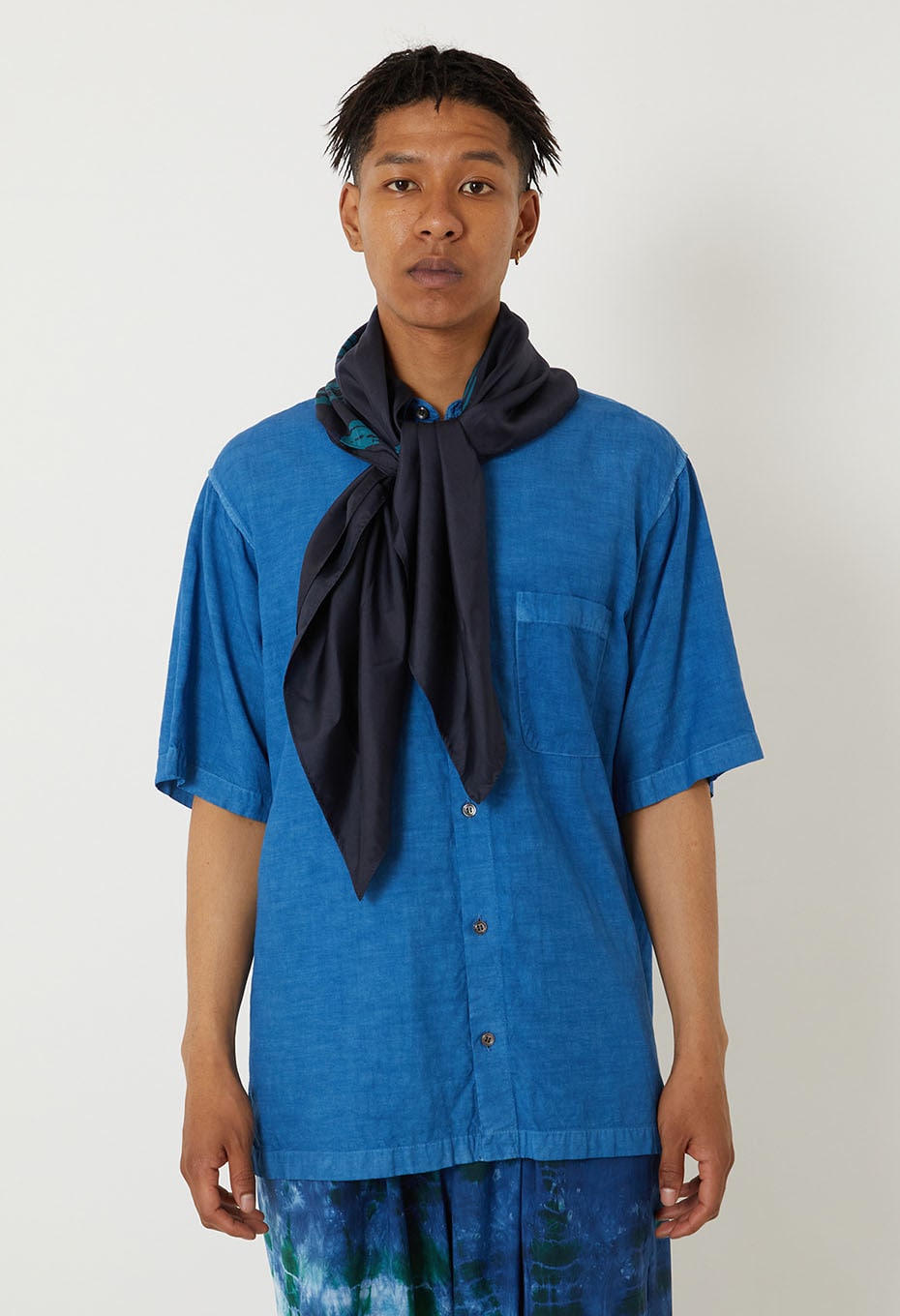 メブキオオバン シルクスカーフ - DARK NAVY