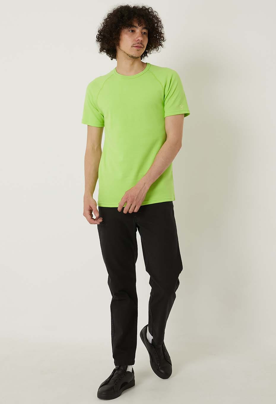 ストレッチフライス ショートスリーブ Tシャツ - YEL GREEN
