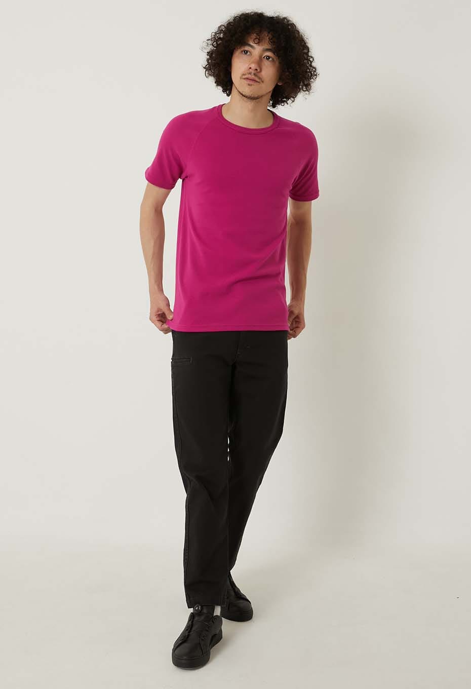 ストレッチフライス ショートスリーブ Tシャツ - DARK PINK