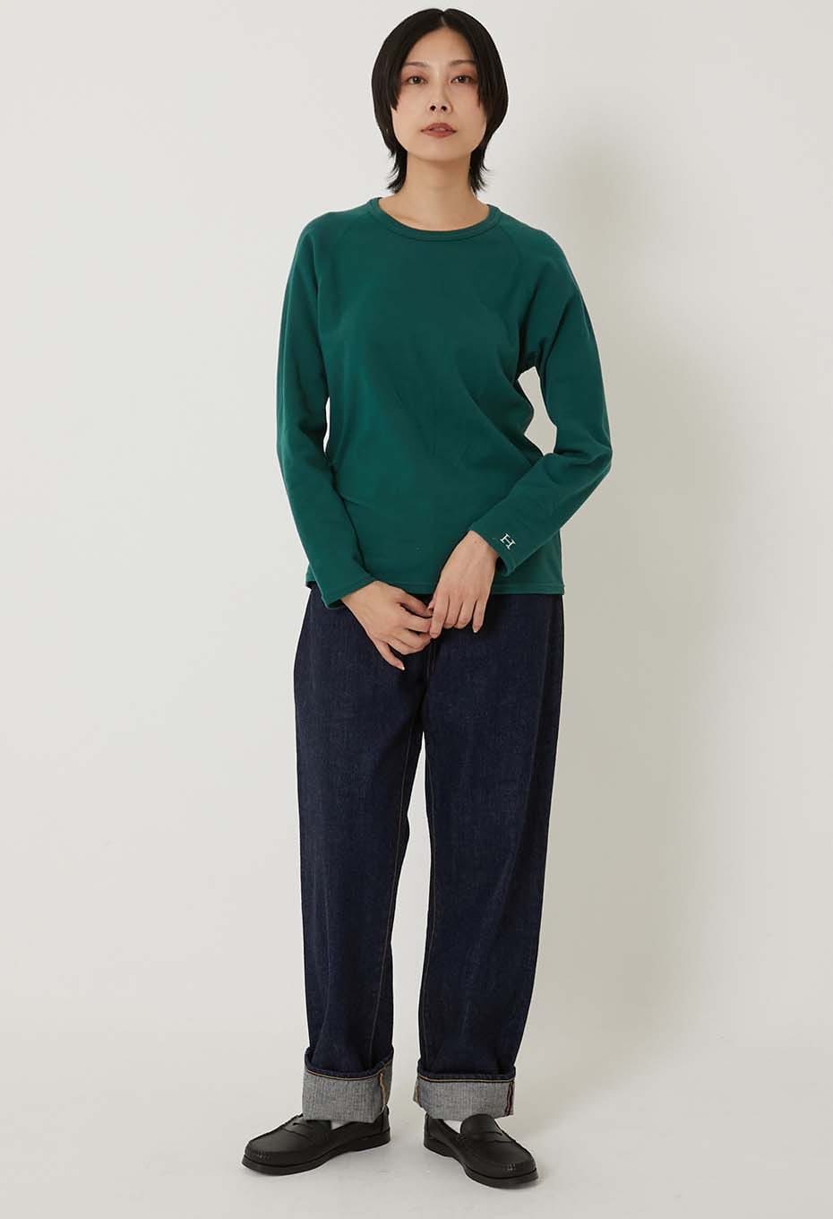 ストレッチフライス リラックスフィット LS Tシャツ ウィメンズ - DARK GREEN