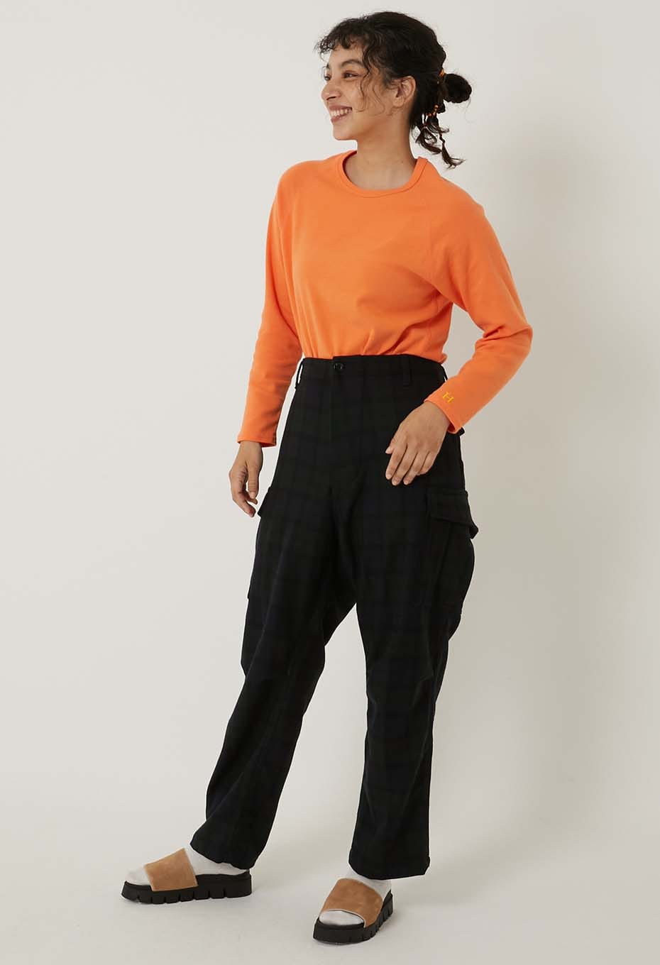 ストレッチフライス リラックスフィット LS Tシャツ ウィメンズ - LT ORANGE
