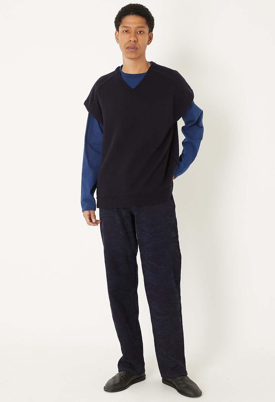 ヤクカシミア ニットベスト - DARK NAVY