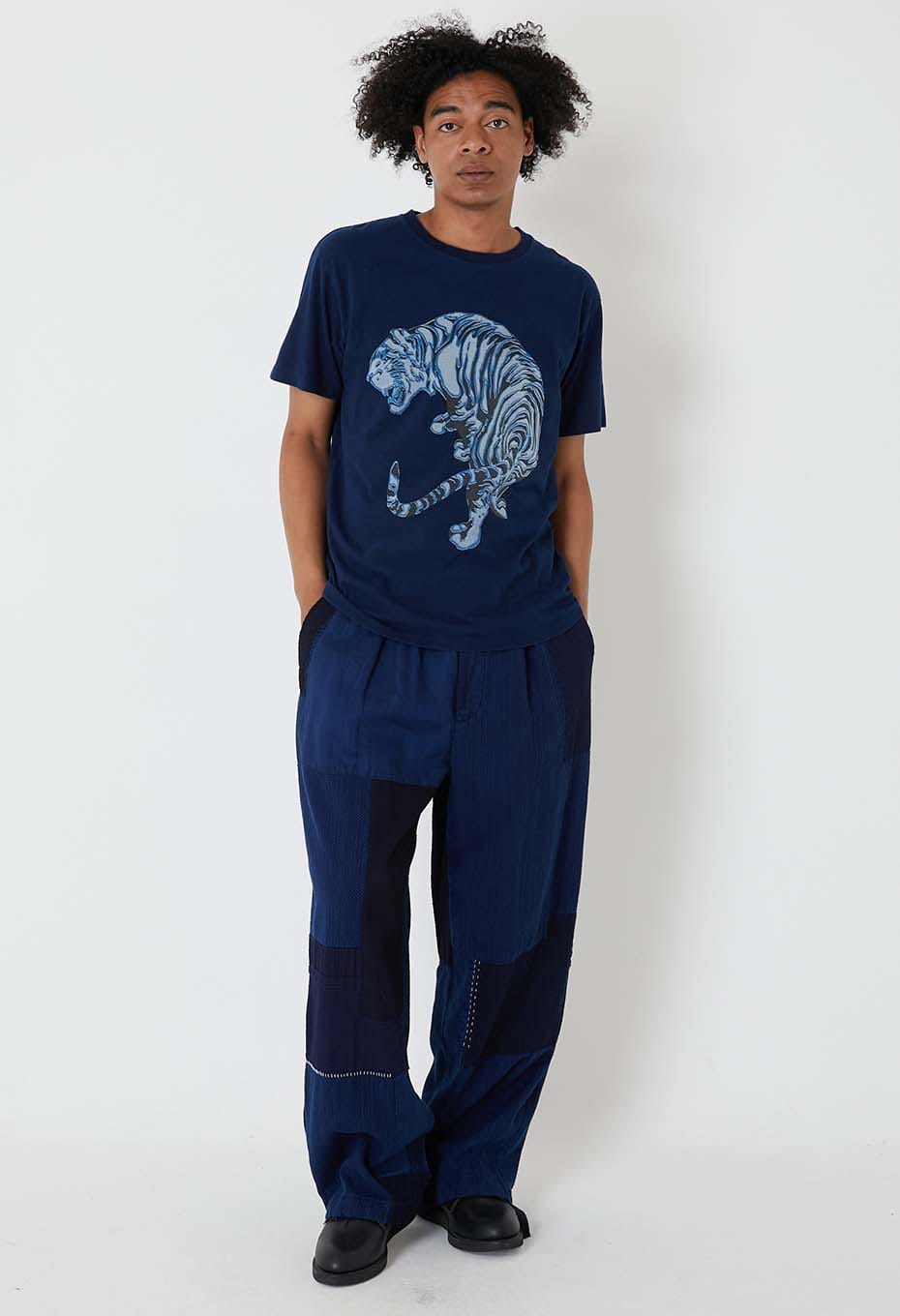 ミカエリタイガー バッセンTシャツ - INDIGO