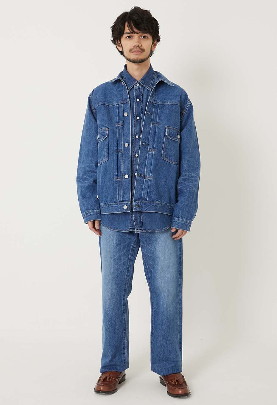 MODスーピマセルビッチデニム 2ndタイプ トラッカージャケット /FADE WASH - BLUE