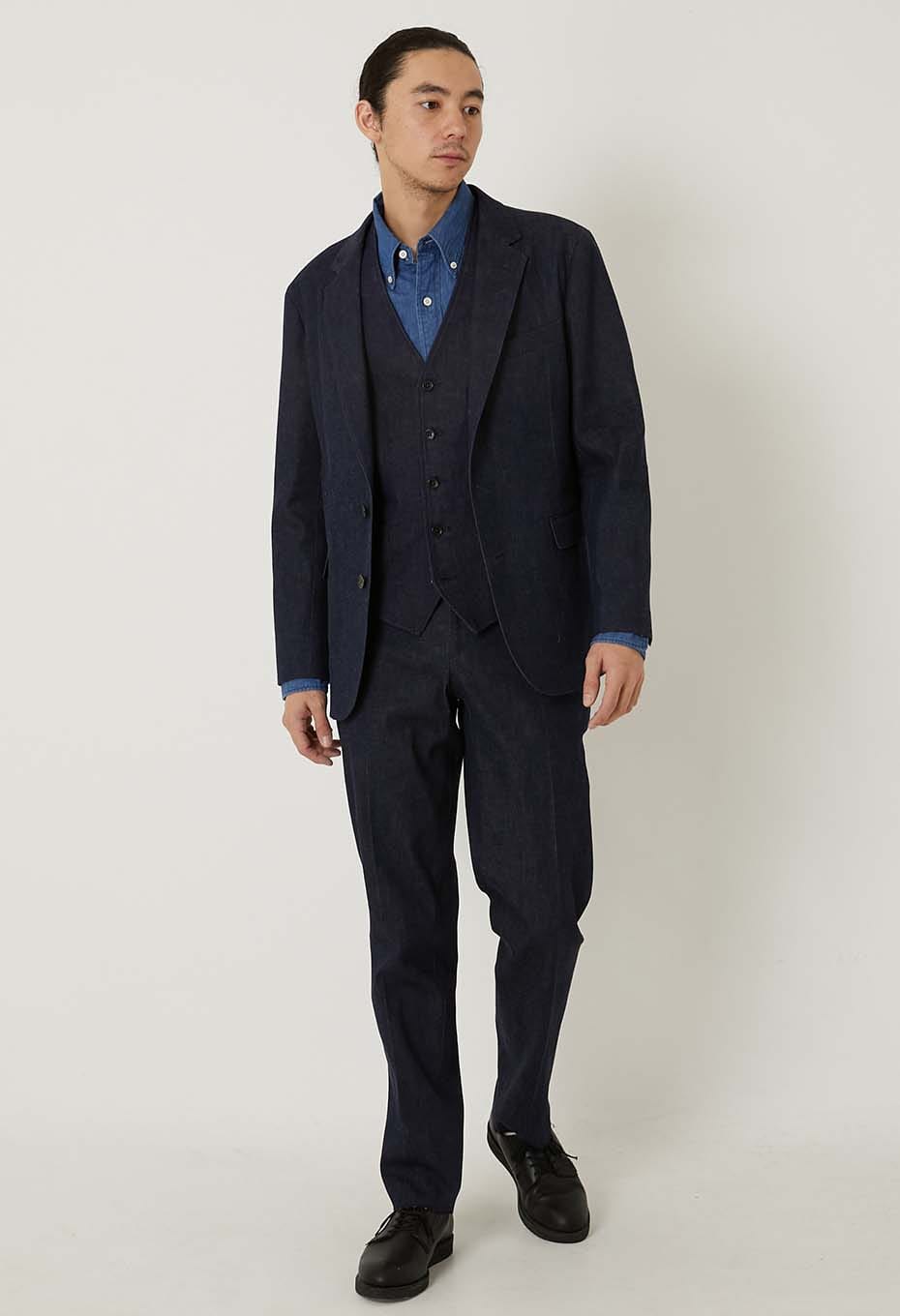 ウォッシュストレッチデニム トラウザーズ - INDIGO