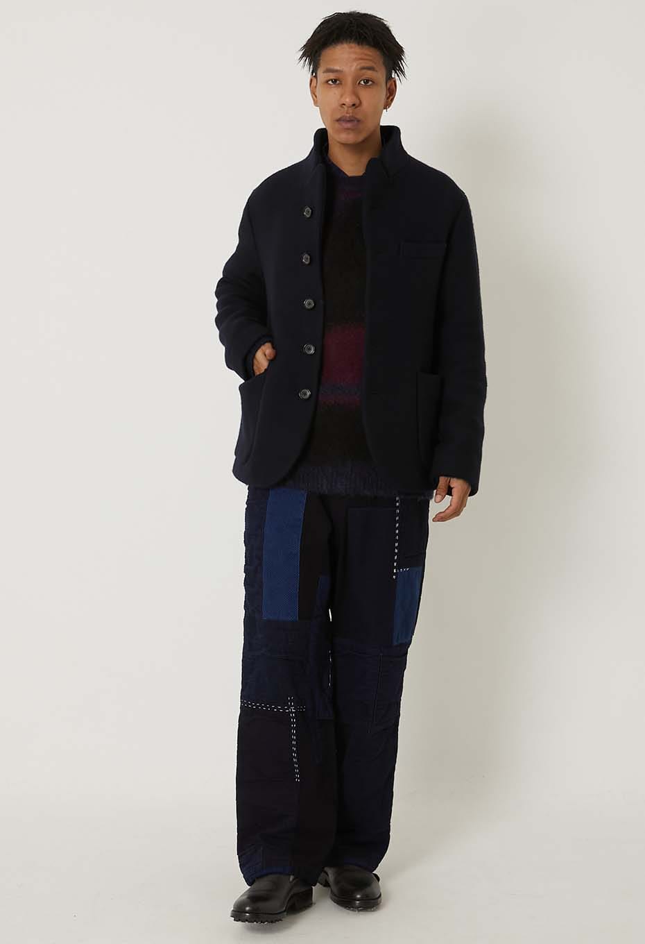 Dobby Melton 5B Jacket - DARK NAVY