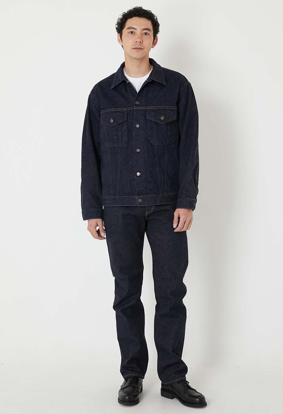 JK01 セルビッチデニム 3rdタイプ トラッカージャケット - INDIGO