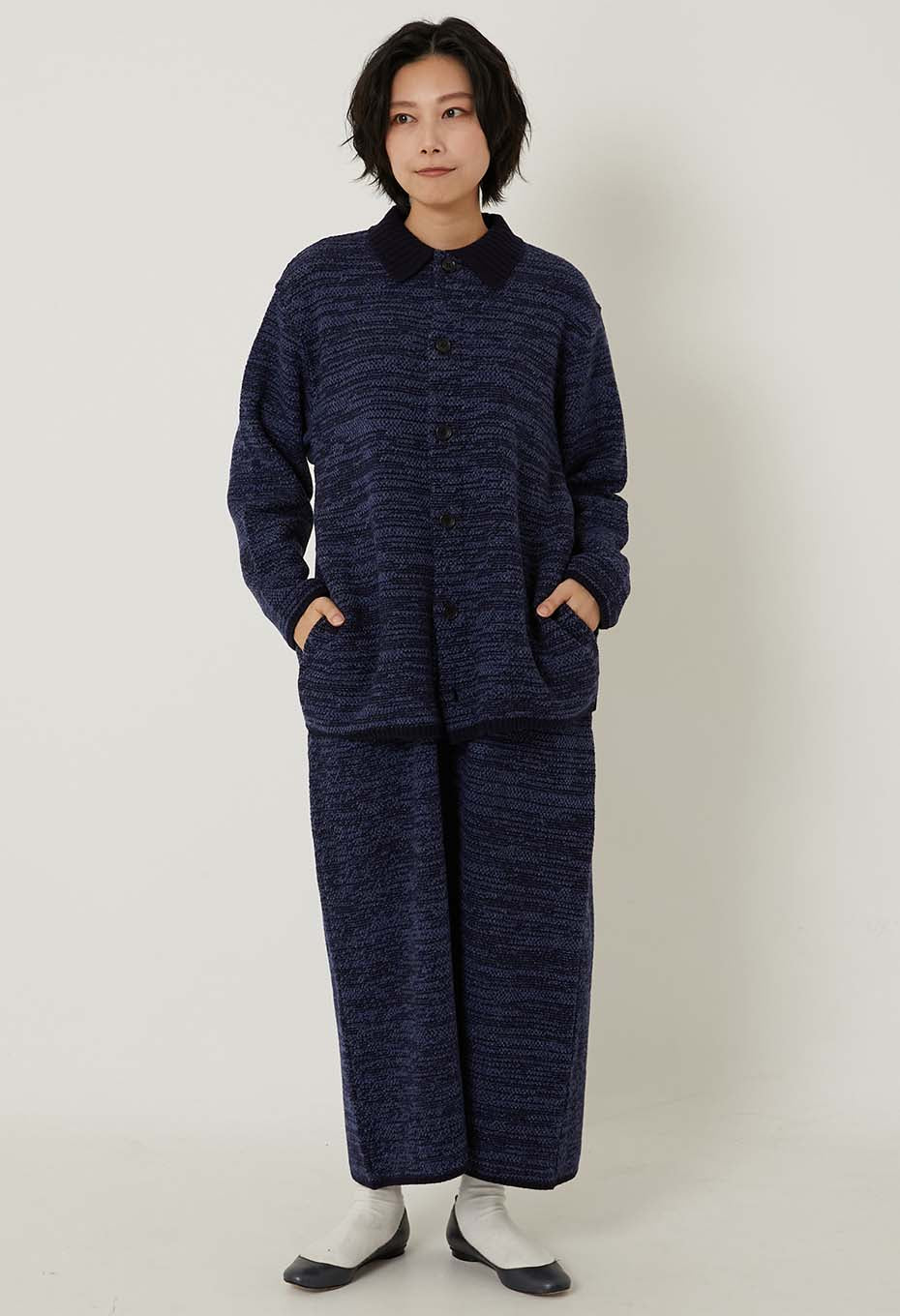 マチアカリ カノコニット カーディガン ウイメンズ - NAVY