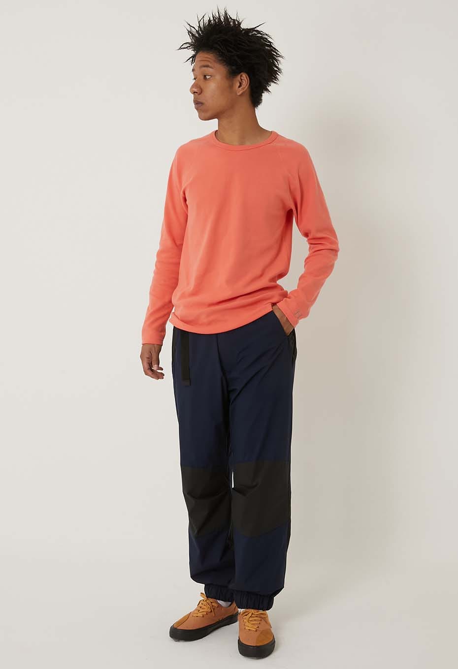 ストレッチフライス ロングスリーブ Tシャツ - DARK ORANGE