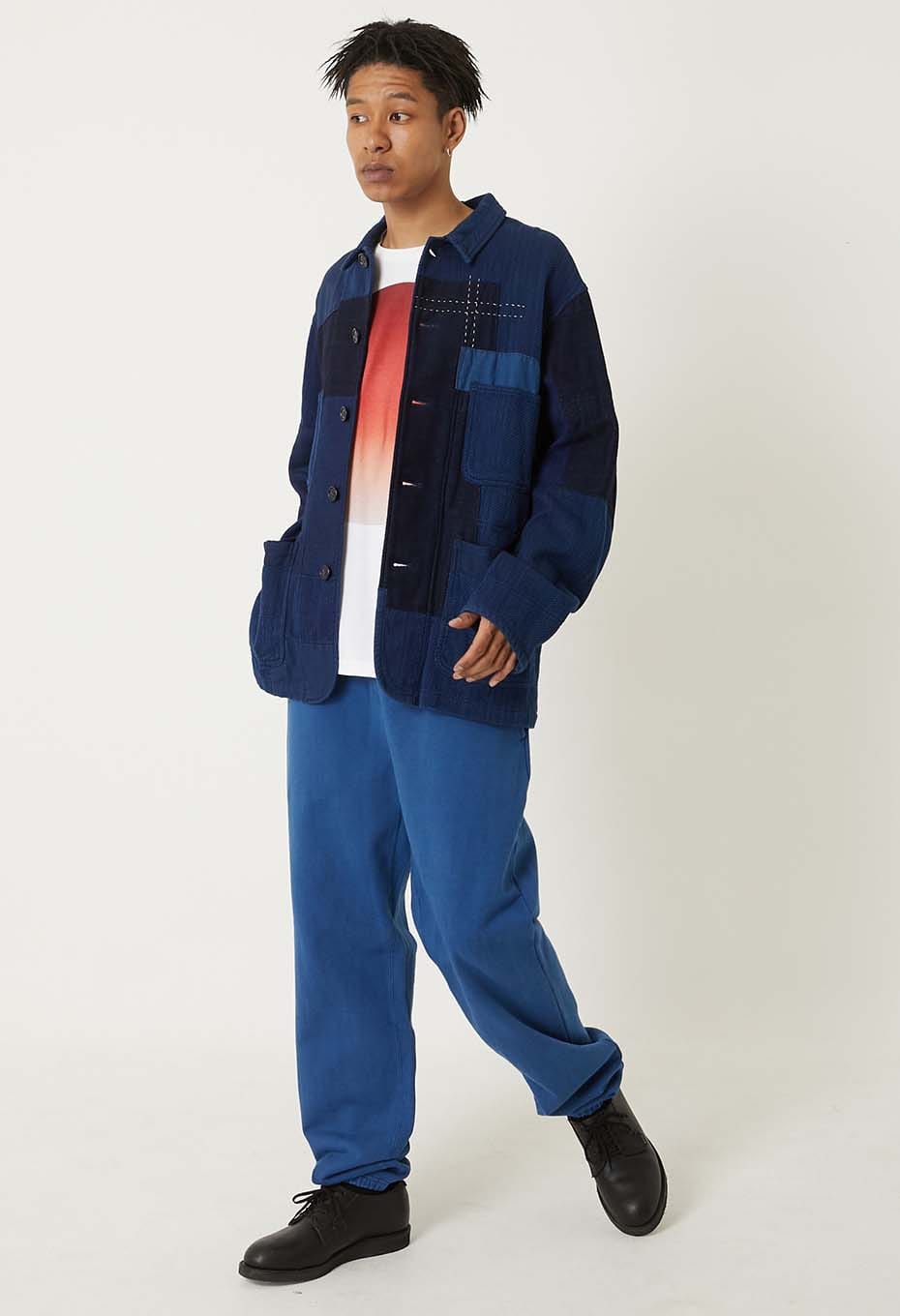 オーガニックウラケ テゾメ スウェットパンツ ユニセックス - BLUE