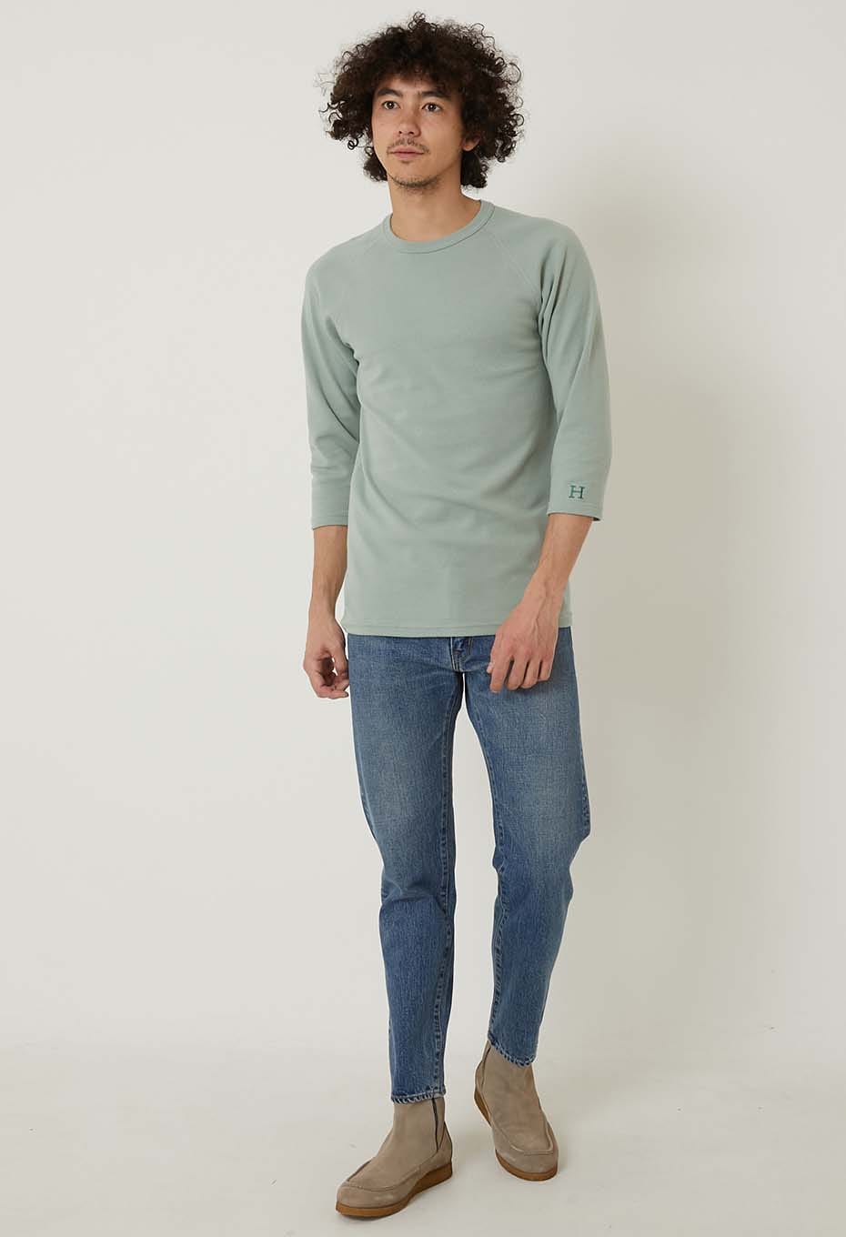ストレッチフライス ハーフスリーブ Tシャツ - SAGE GREEN