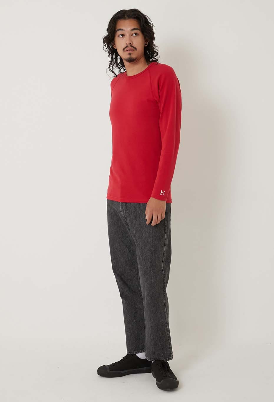 ストレッチフライス ロングスリーブ Tシャツ - RUBY
