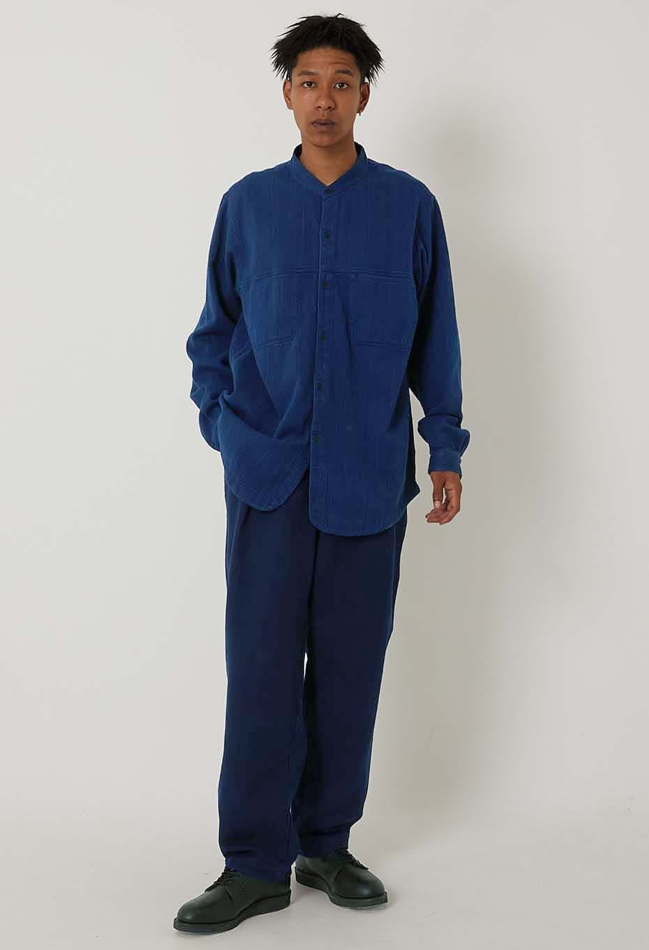 Woven Pure Indigo  Nijuorisashiko trousers - INDIGO