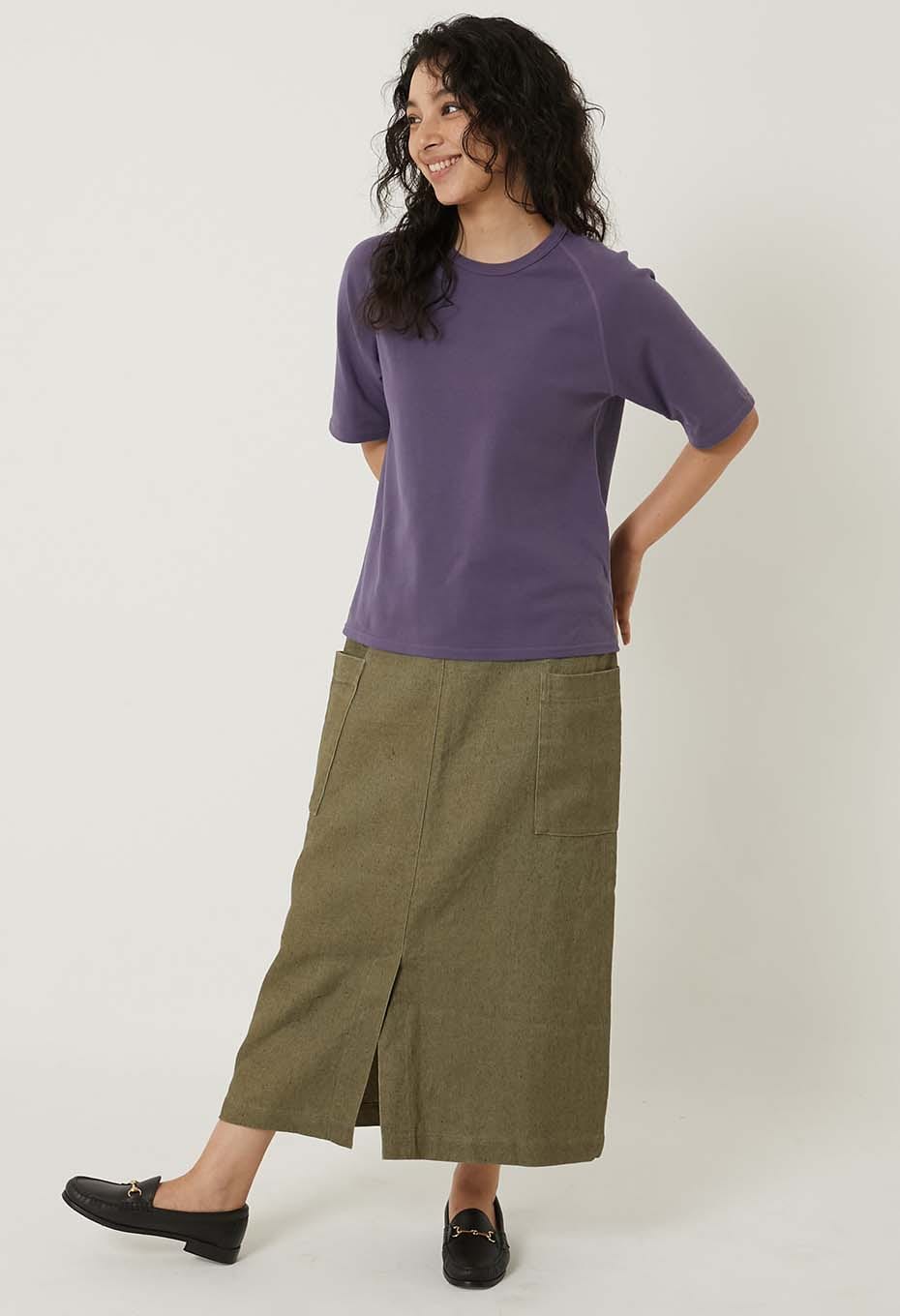 ストレッチフライス リラックスフィット SS Tシャツ ウィメンズ - DK PURPLE