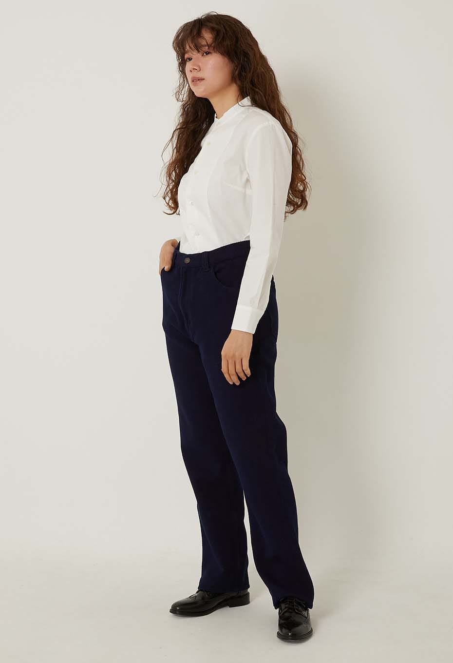 Woven Pure Indigo Light Sashiko Jeans Women - INDIGO