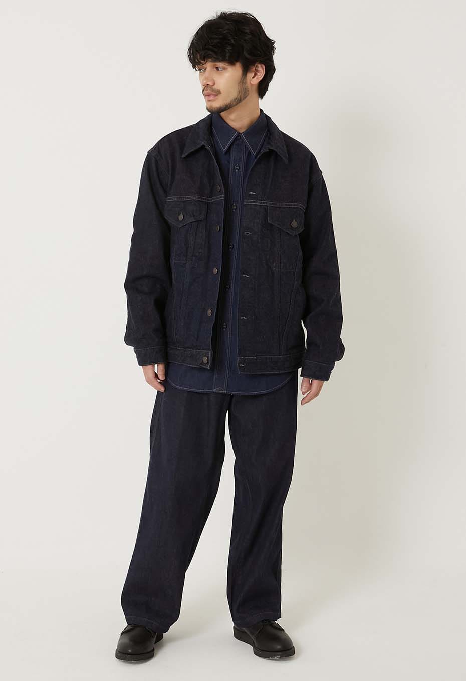 JK01 セルビッチデニム 3rdタイプ トラッカージャケット - INDIGO