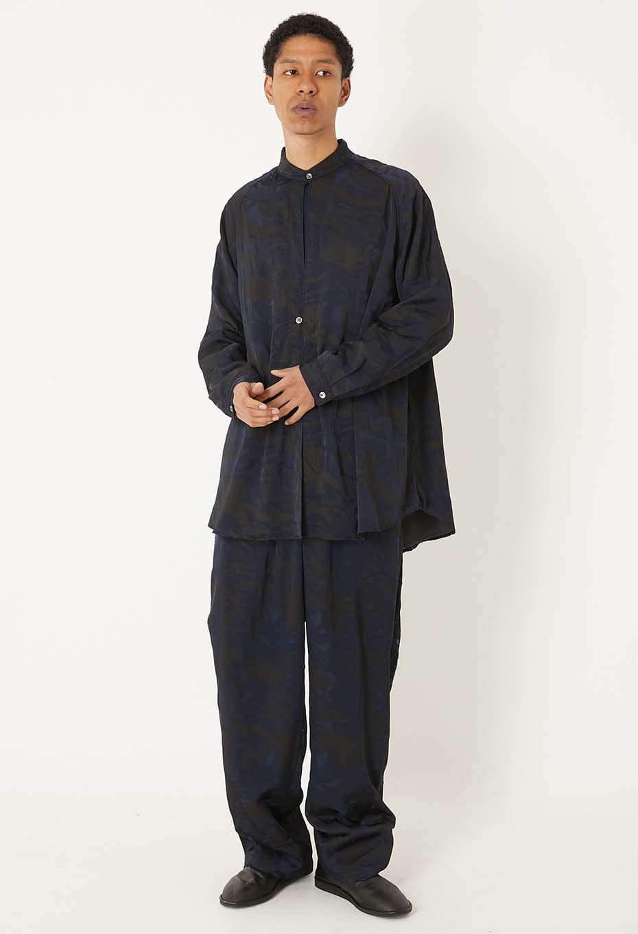 クモスカシモヨウ ドローパンツ - DARK NAVY