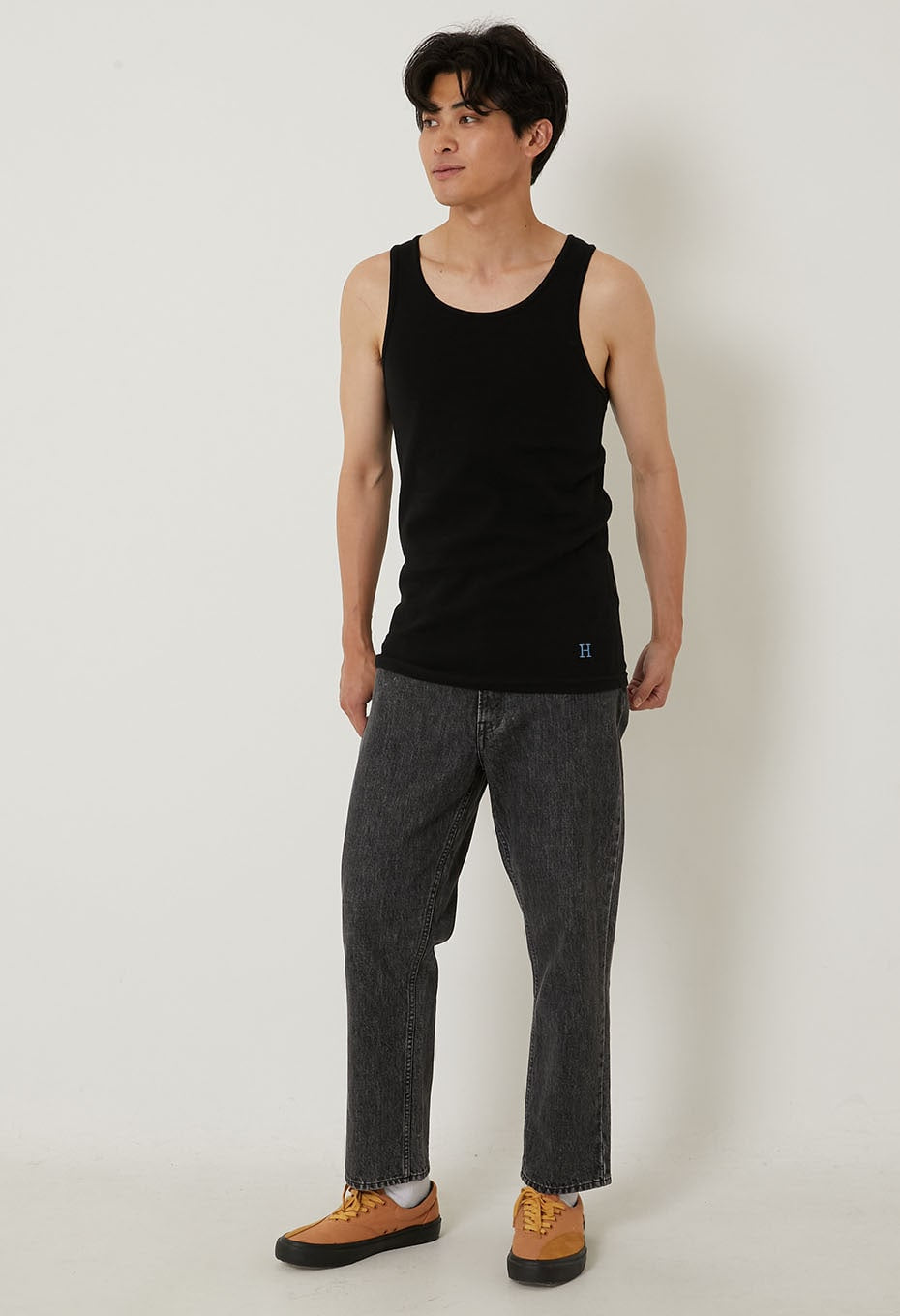 ストレッチフライス タンクトップ - BLACK
