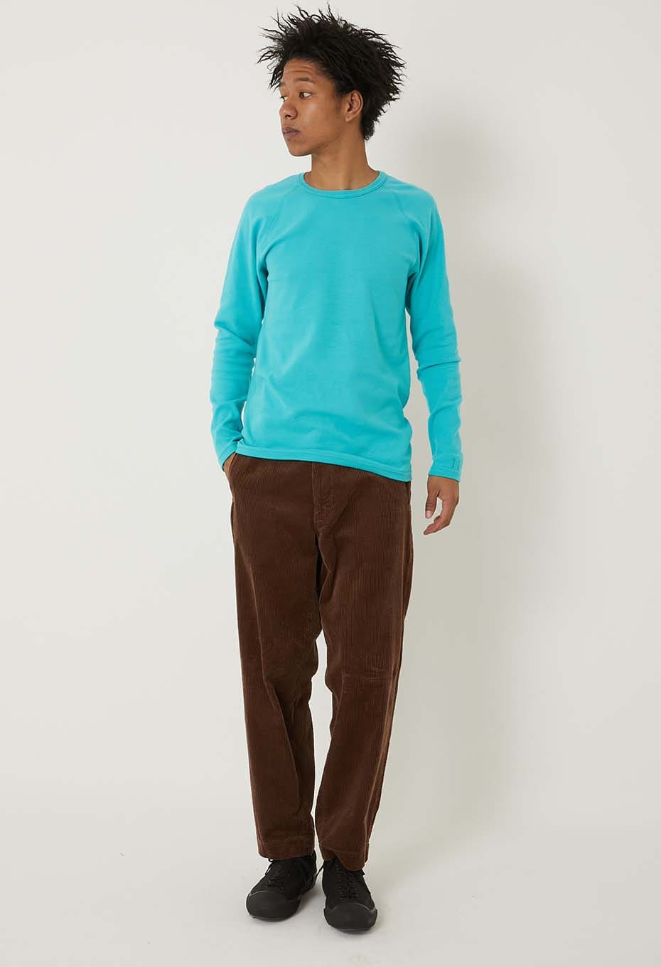 ストレッチフライス ロングスリーブ Tシャツ - TRQ BLUE