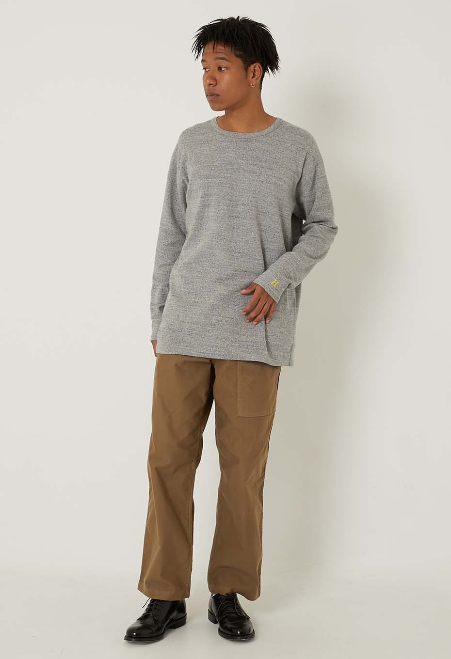 ストレッチフライス コンフォータブル ロングスリーブ Tシャツ - GREY