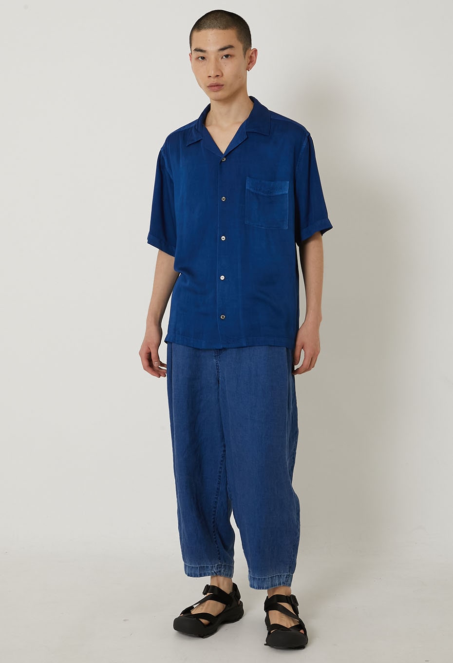 Woven Pure Indigo Tezome Aloha - INDIGO