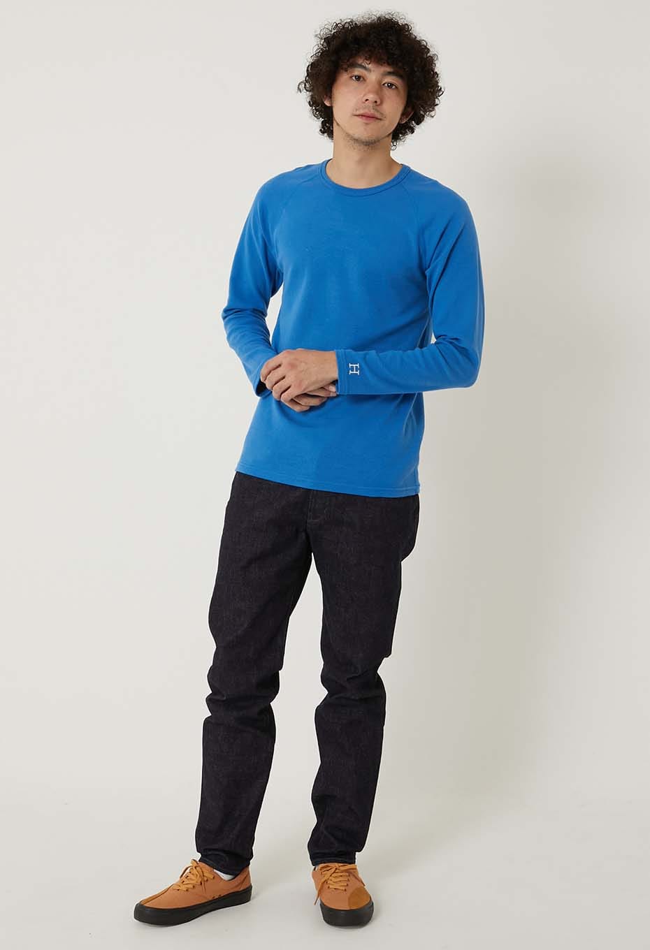 ストレッチフライス ロングスリーブ Tシャツ - ROYAL BLUE