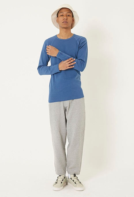 ストレッチフライス ロングスリーブ Tシャツ - BLUE