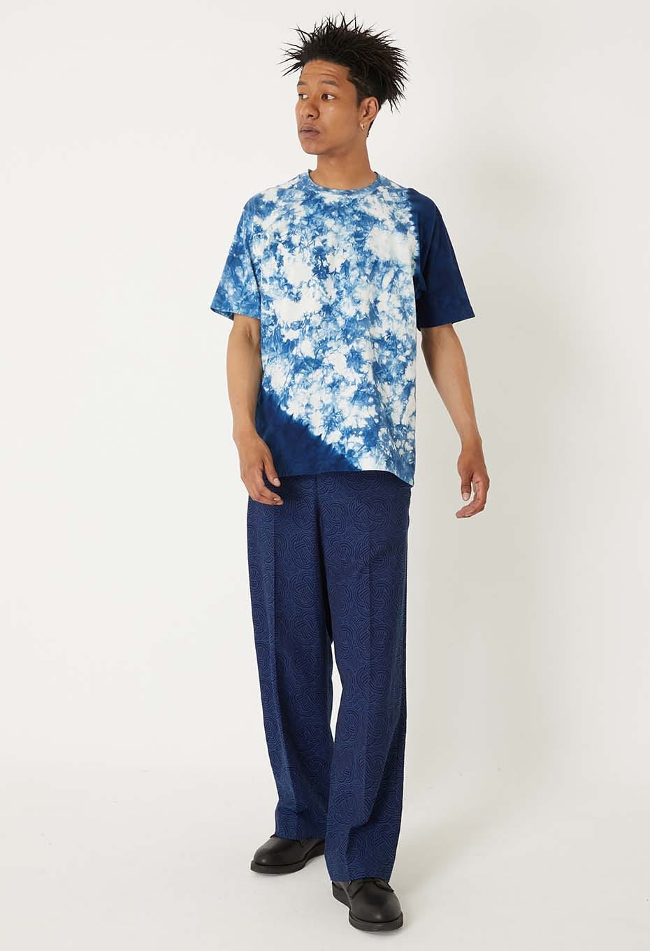 ホンアイ ムラクモシボリ ショートスリーブTシャツ - INDIGO