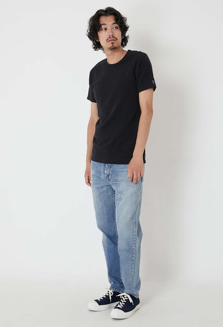 ストレッチフライス ショートスリーブ Tシャツ - BLACK