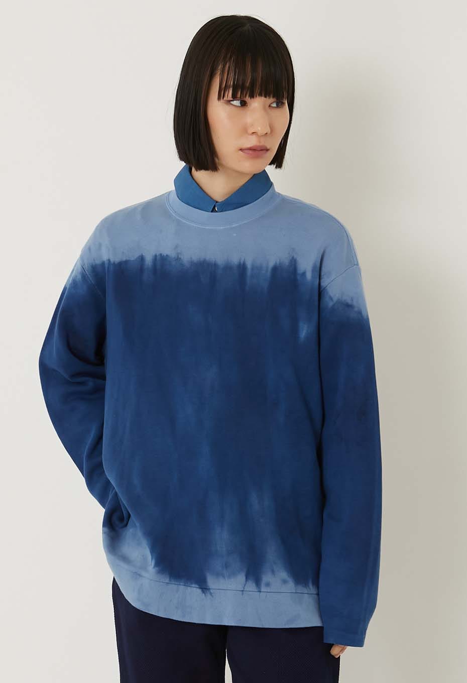 エイトロックスムース インディゴムラゾメ ロングスリーブTシャツ - BLUE