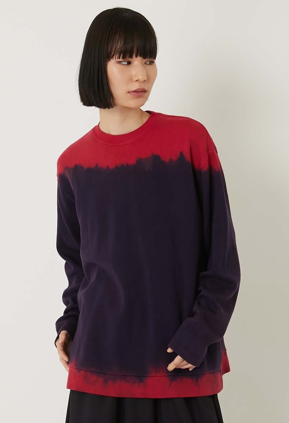 エイトロックスムース インディゴムラゾメ ロングスリーブTシャツ - RED