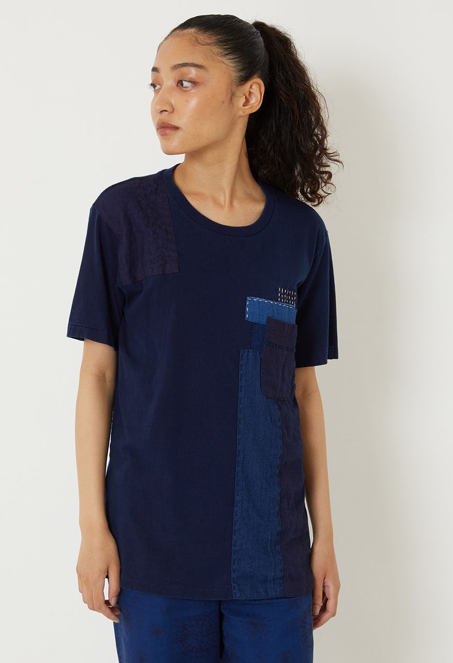 Indigo Tezomenenrin short sleeve T-shirt - INDIGO