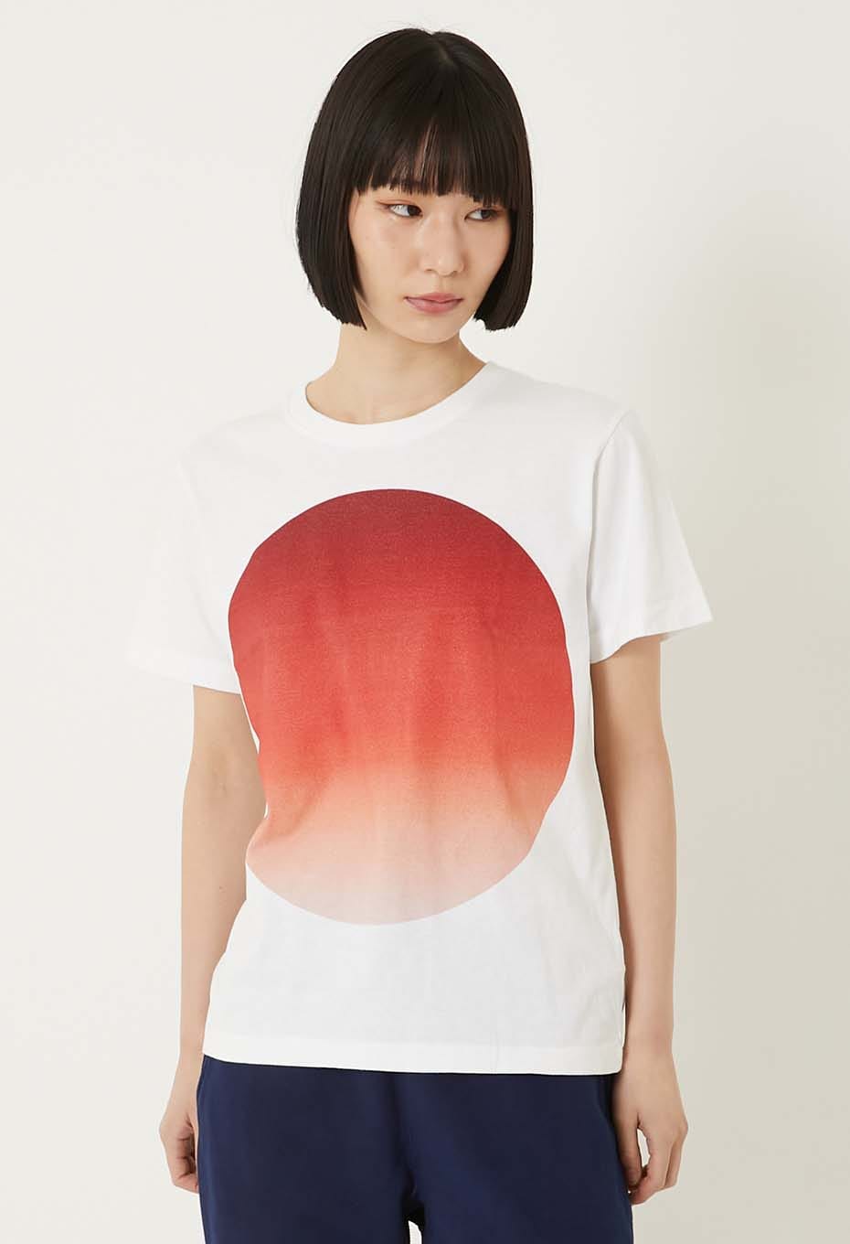 オオマルグラデーション ショートスリーブ Ｔシャツ - RED