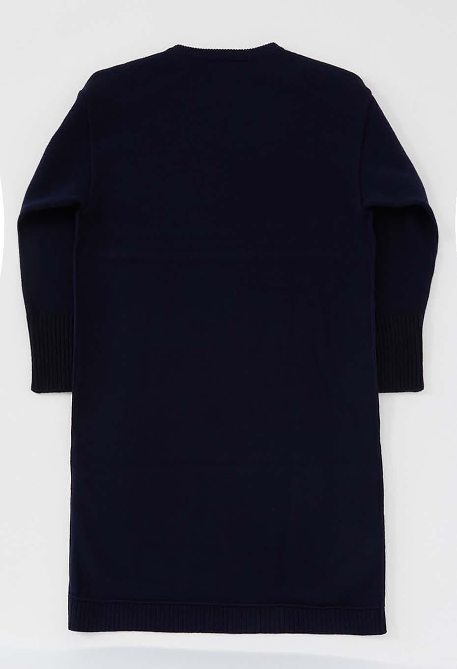 ヤクカシミア ニットワンピース - DARK NAVY