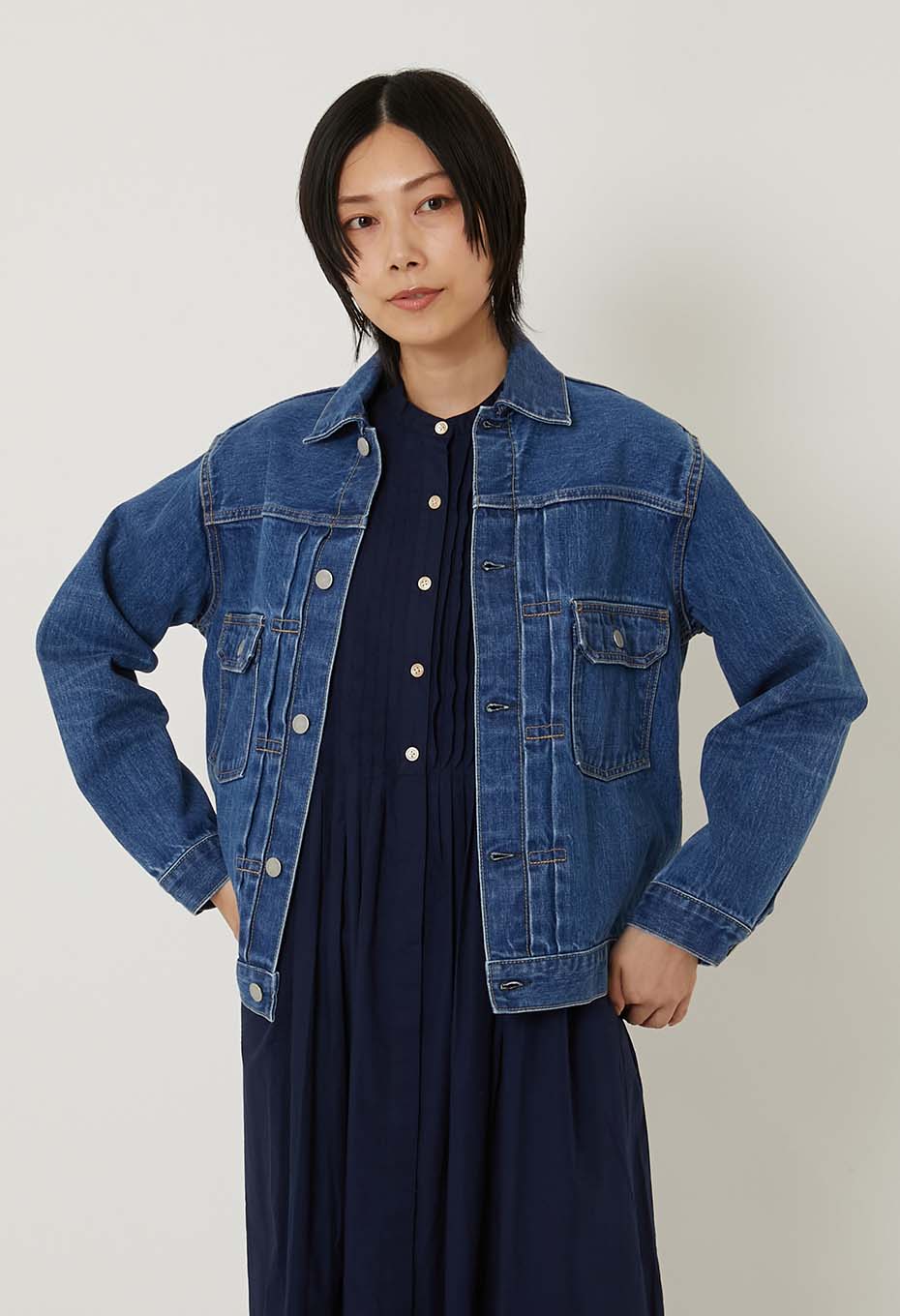MODスーピマセルビッチデニム 2ndタイプ トラッカージャケット /FADE WASH - BLUE