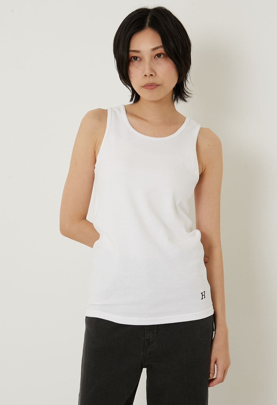 ストレッチフライス タンクトップ - WHITE