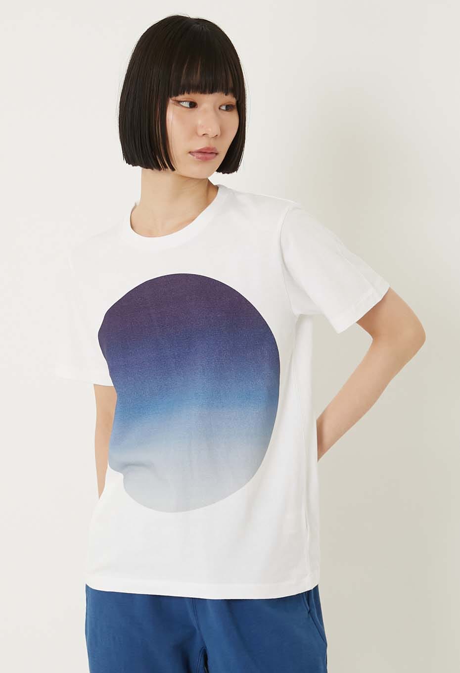 オオマルグラデーション ショートスリーブ Ｔシャツ - BLUE