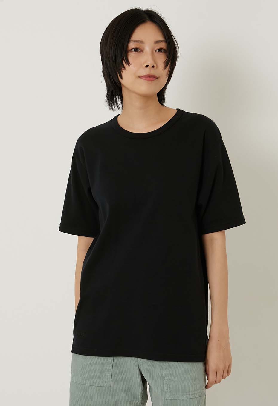 WILDSIDE × HOLLYWOOD RANCH MARKET /ストレッチフライス ショートスリーブ Ｔシャツ - BLACK