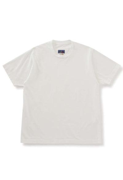 オーガニックコットン ハイゲージテンジク Tシャツ - WHITE